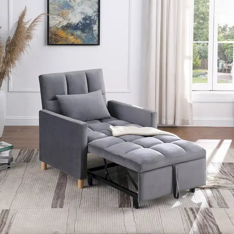 Fauteuil Lit Convertible 3 en 1, Noir
