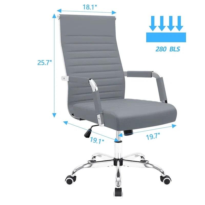 Chaise de bureau Homall nervurée Chaise de bureau d'ordinateur