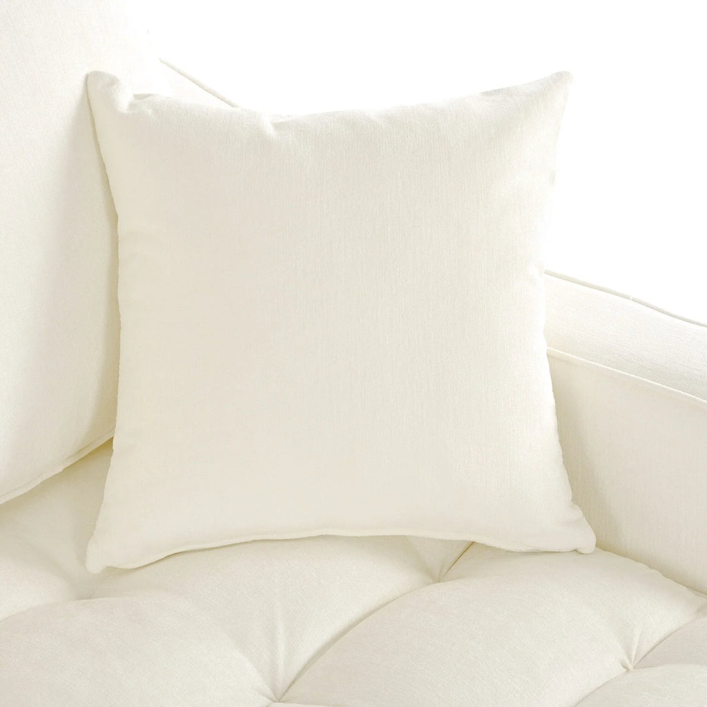Canapé-lit Chenille avec dossier touffeté et 2 oreillers détachables pour le salon