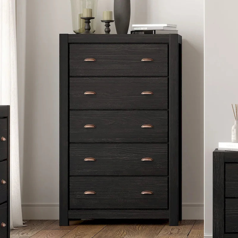 Commode 5 tiroirs en bois massif Montauk Grain Wood Furniture