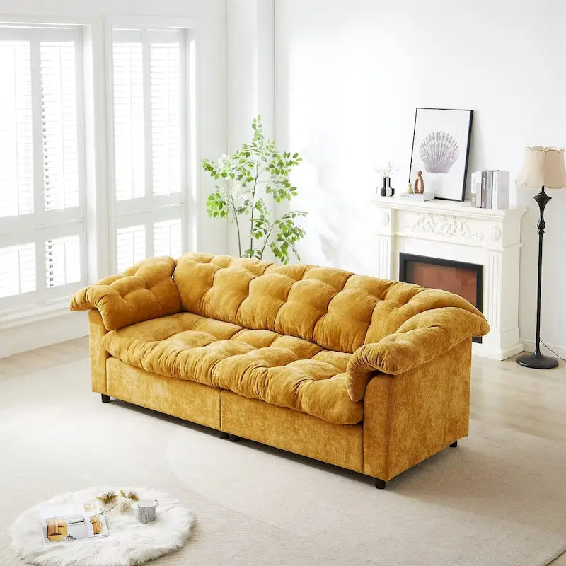 99.2  Canapé profond Chenille Confort, Canapé nuage moelleux tapissé