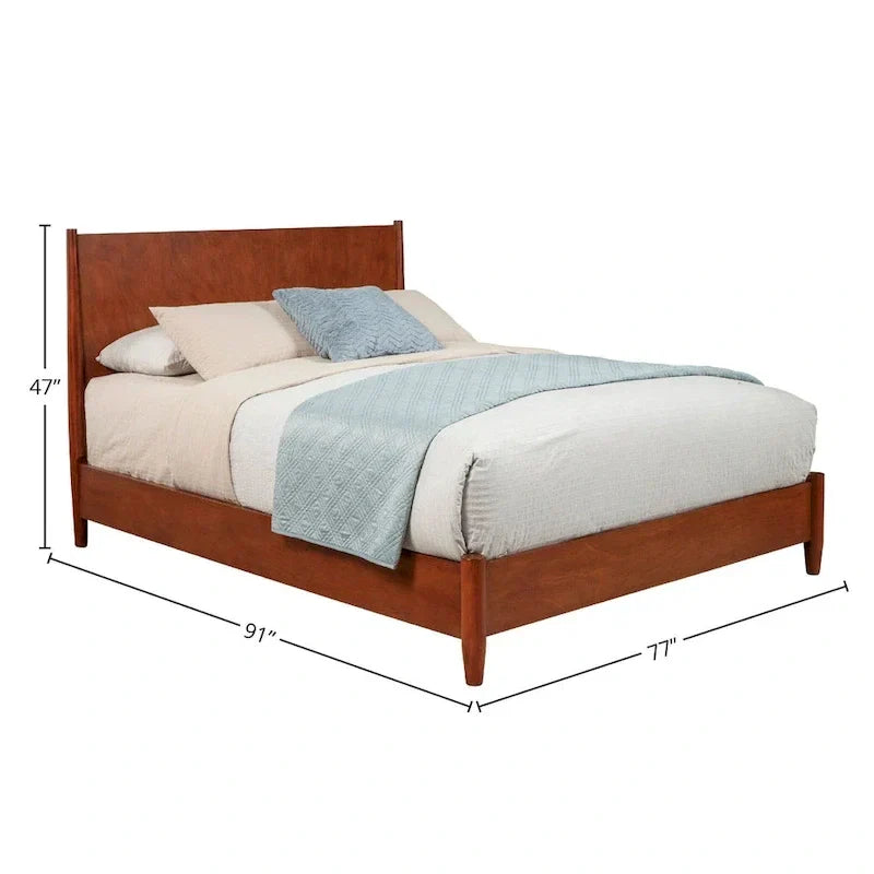 Lit plateforme Flynn Alpine Furniture, Chêne clair