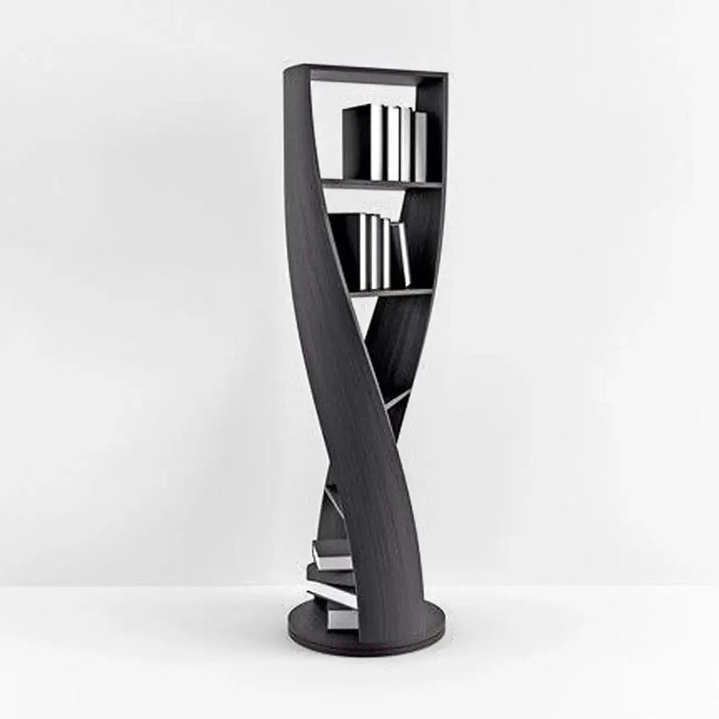 Bibliothèque verticale contemporaine en bois à 5 niveaux Hourglass