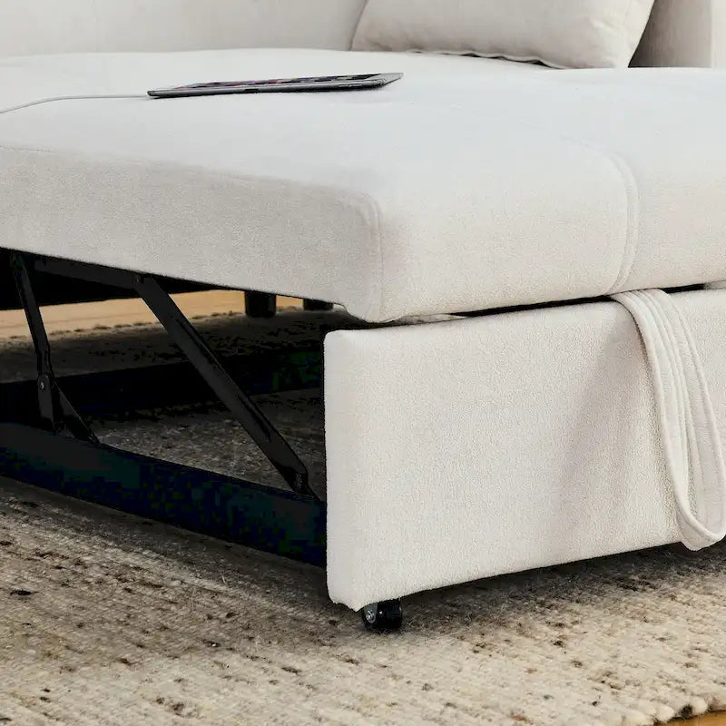 Canapé convertible 54 pouces avec lit gigogne, double assise, fonction relax
