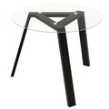 Table de salle à manger ronde en verre Costway 36" pour 4 personnes avec plateau en verre trempé - Voir détails