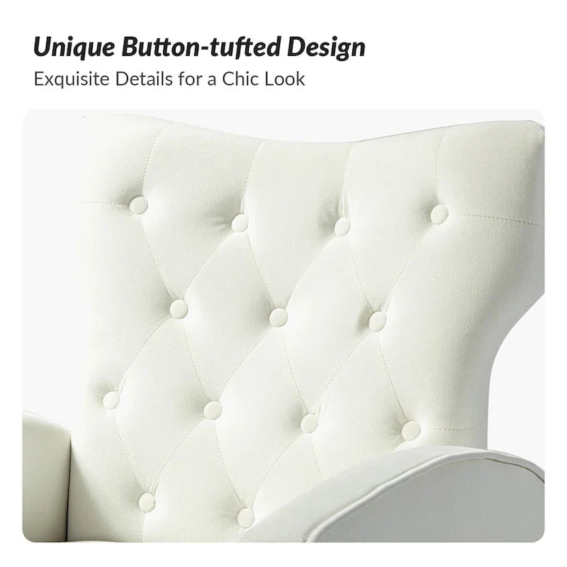 Chaise touffetée Abadiana avec accent et piètement en métal