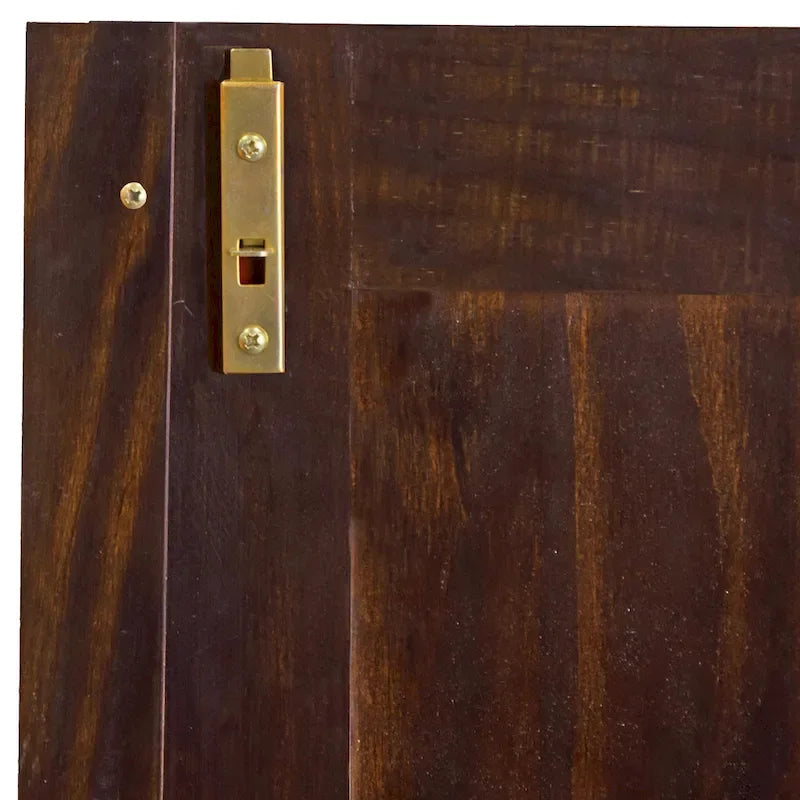 Armoire 3 portes - Blanc/Moka/Java - Bois massif
