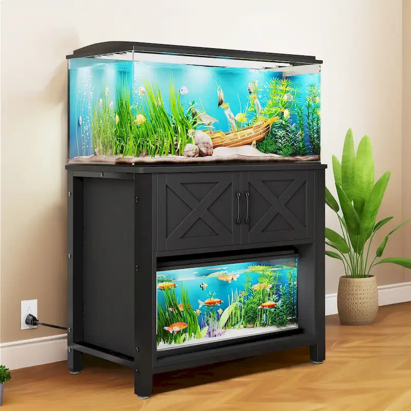 Meuble de support pour aquarium de 150-190 litres avec prises de courant