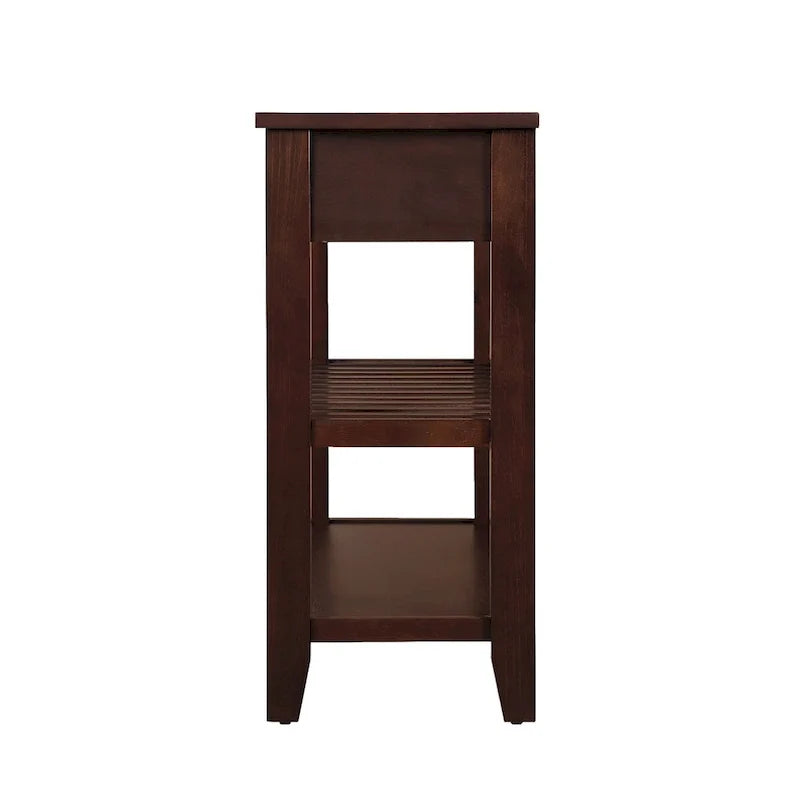 Table console de 42 po avec tiroirs et étagères à niveaux