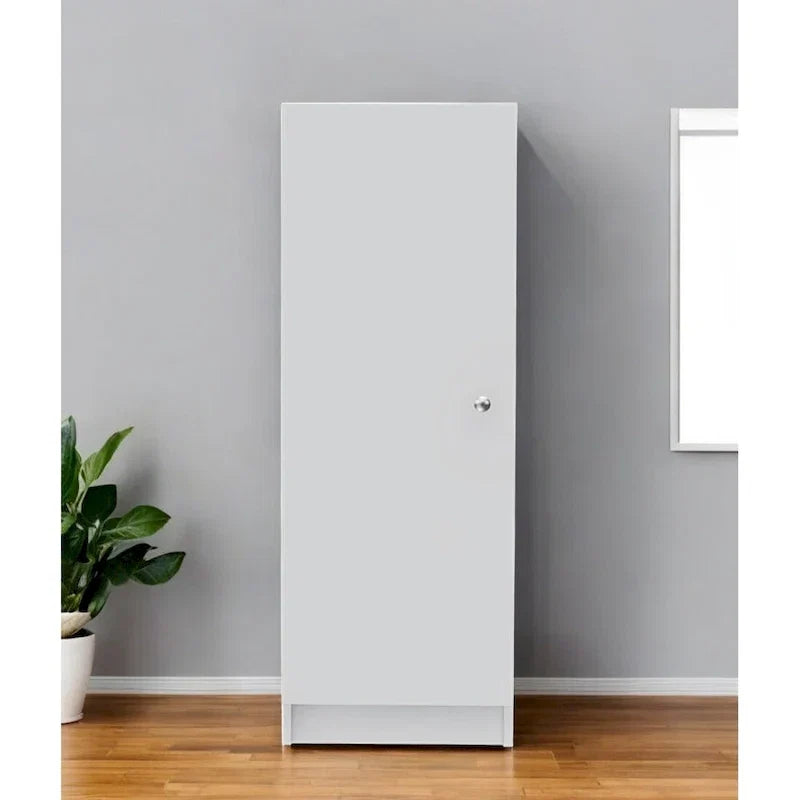 HomeRoots 47 Armoire de cuisine ou de rangement en bois blanc - 16,9' X '47,4' X '12,3