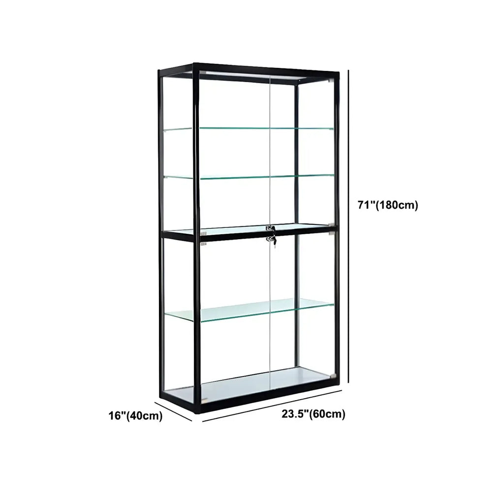 Vitrine rectangulaire contemporaine en verre noir
