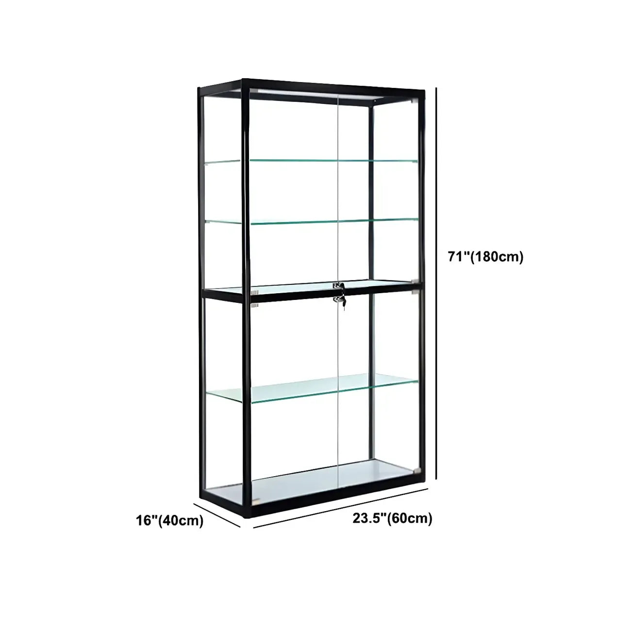 Vitrine rectangulaire contemporaine en verre noir