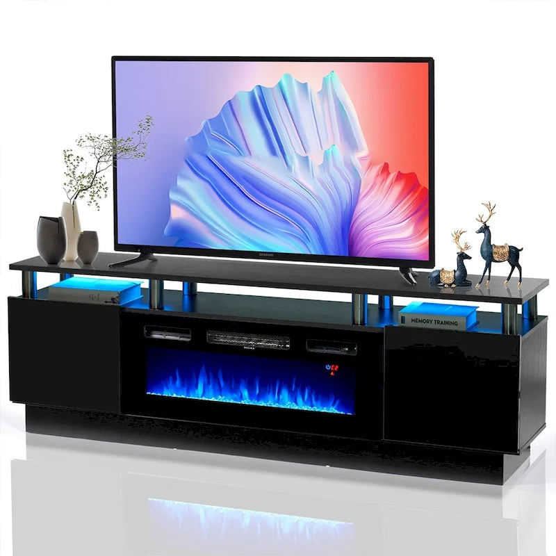 Meuble TV cheminée de 70 po avec foyer électrique de 36 po