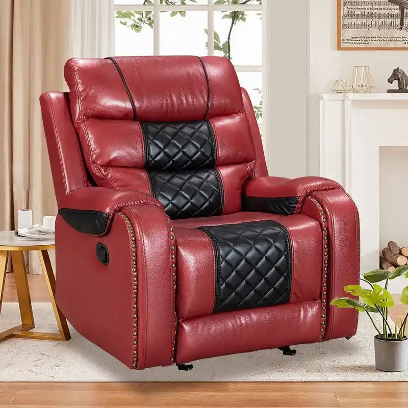 Grand fauteuil inclinable en similicuir de style américain pour salon
