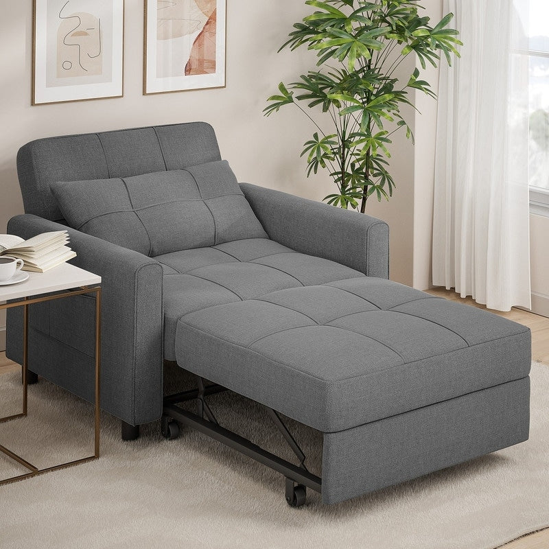 Canapé-lit convertible 3-en-1, Canapé-chaise dépliable, Lit pliant convertible pour salon