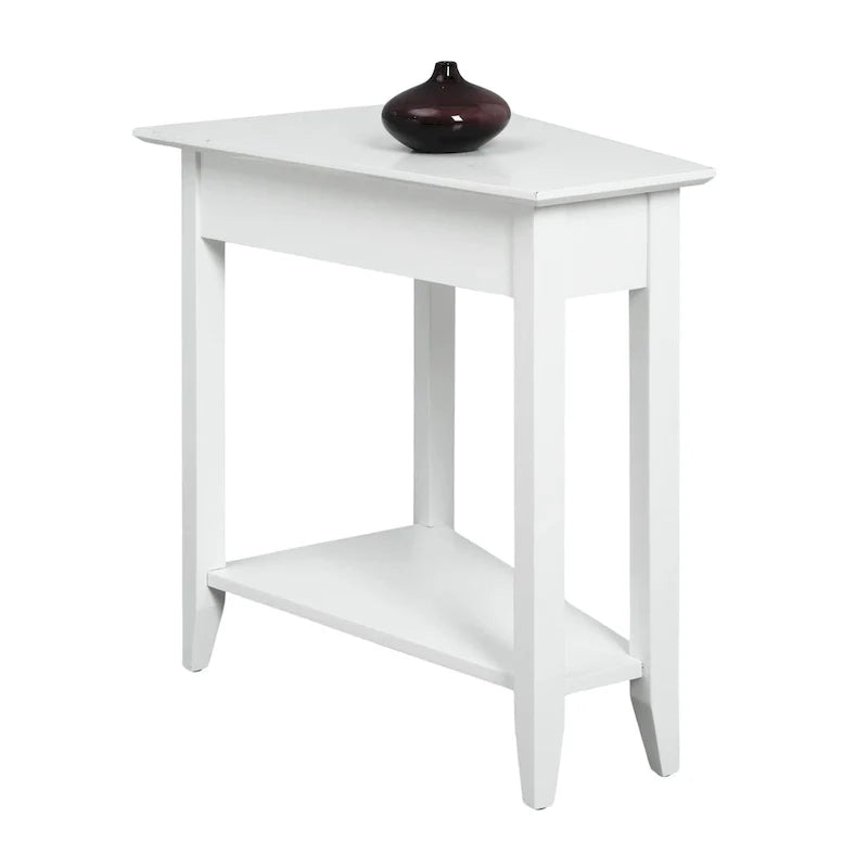 Table d'appoint d'angle American Heritage avec étagère de Convenience Concepts