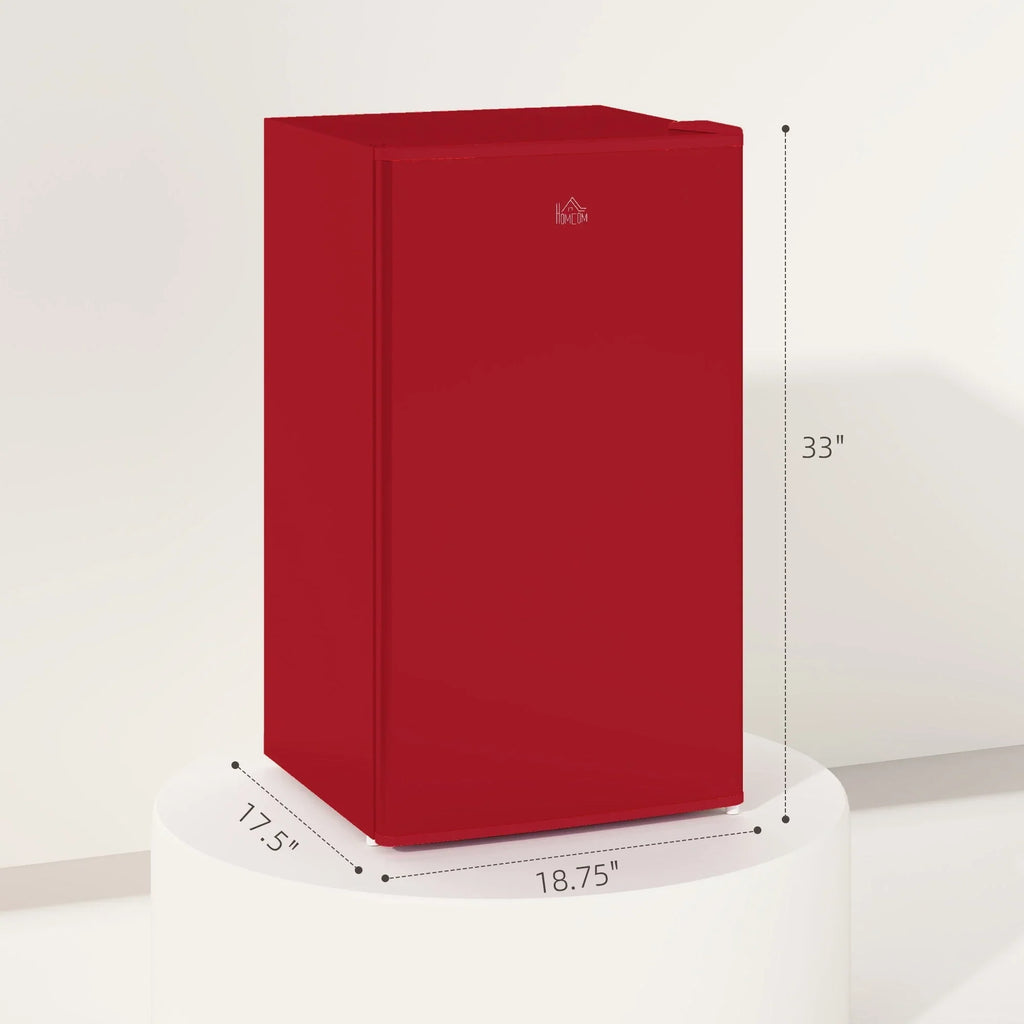Mini-réfrigérateur de 3,2 pi³ avec congélateur, réfrigérateur compact à porte unique avec thermostat réglable pour chambre à coucher