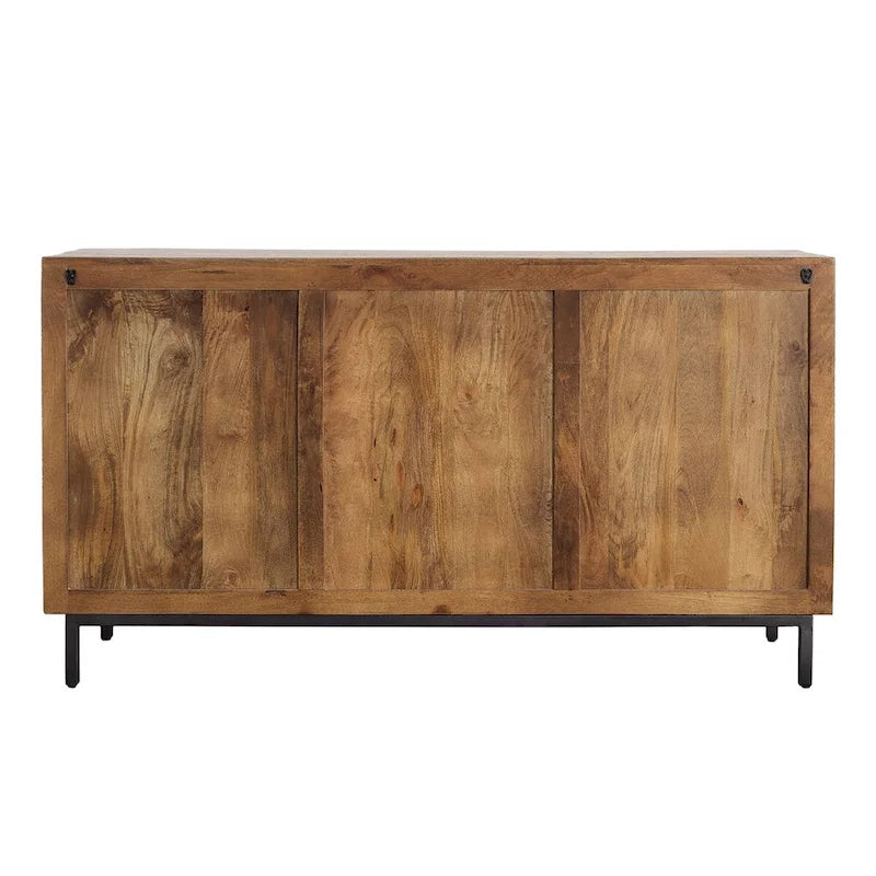 Bahut 2 tiroirs de 160 cm de large, marron