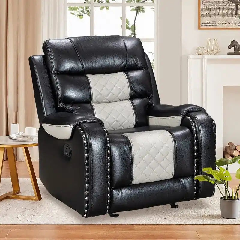 Grand fauteuil inclinable en similicuir de style américain pour salon