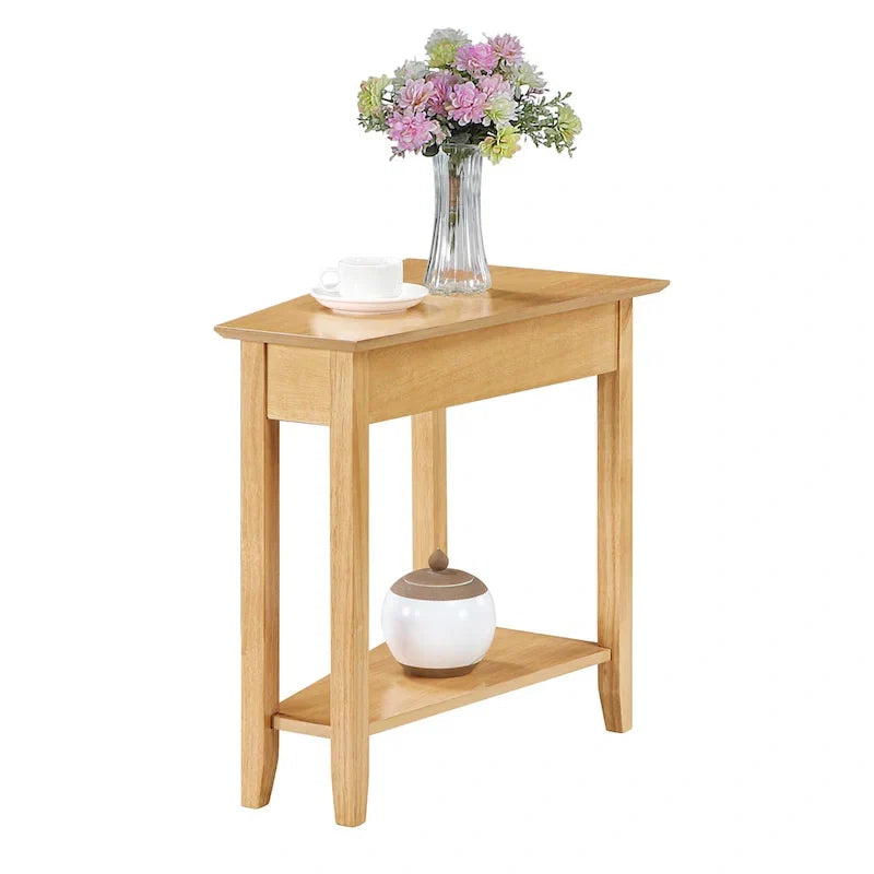 Table d'appoint d'angle American Heritage avec étagère de Convenience Concepts