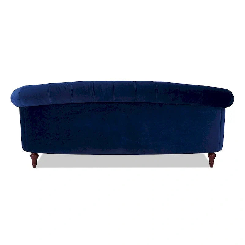 Canapé capitonné chesterfield La Rosa 84 en velours, style moderne du milieu du siècle