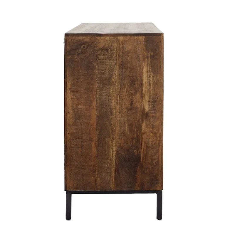 Bahut 2 tiroirs de 160 cm de large, marron