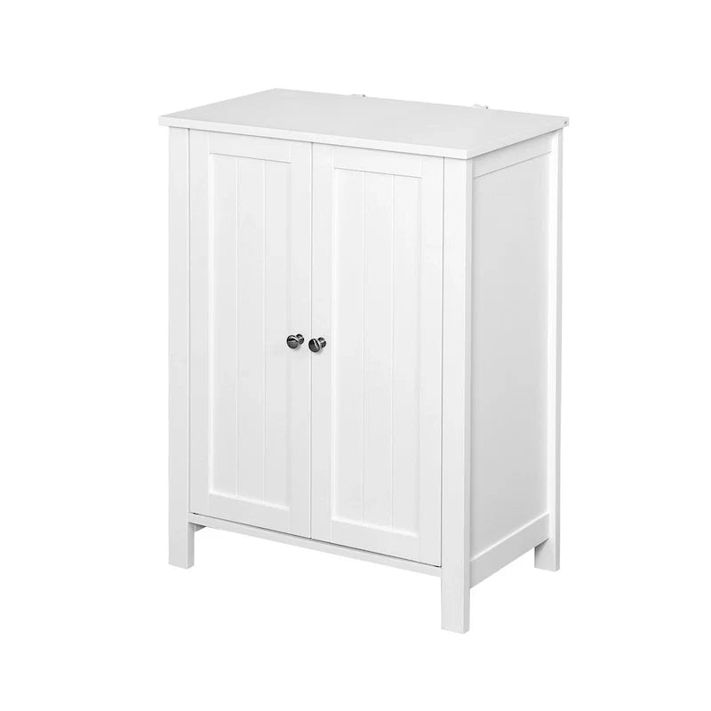 Meuble de Rangement au Sol pour Salle de Bain avec Double Porte