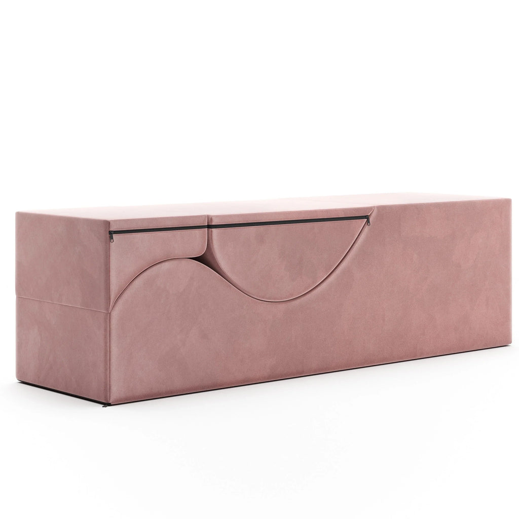 Avana Kami Chaise convertible / Yoga & Massage - Pouf 2 en 1 avec chaise longue de yoga escamotable, Microvelours - N/A