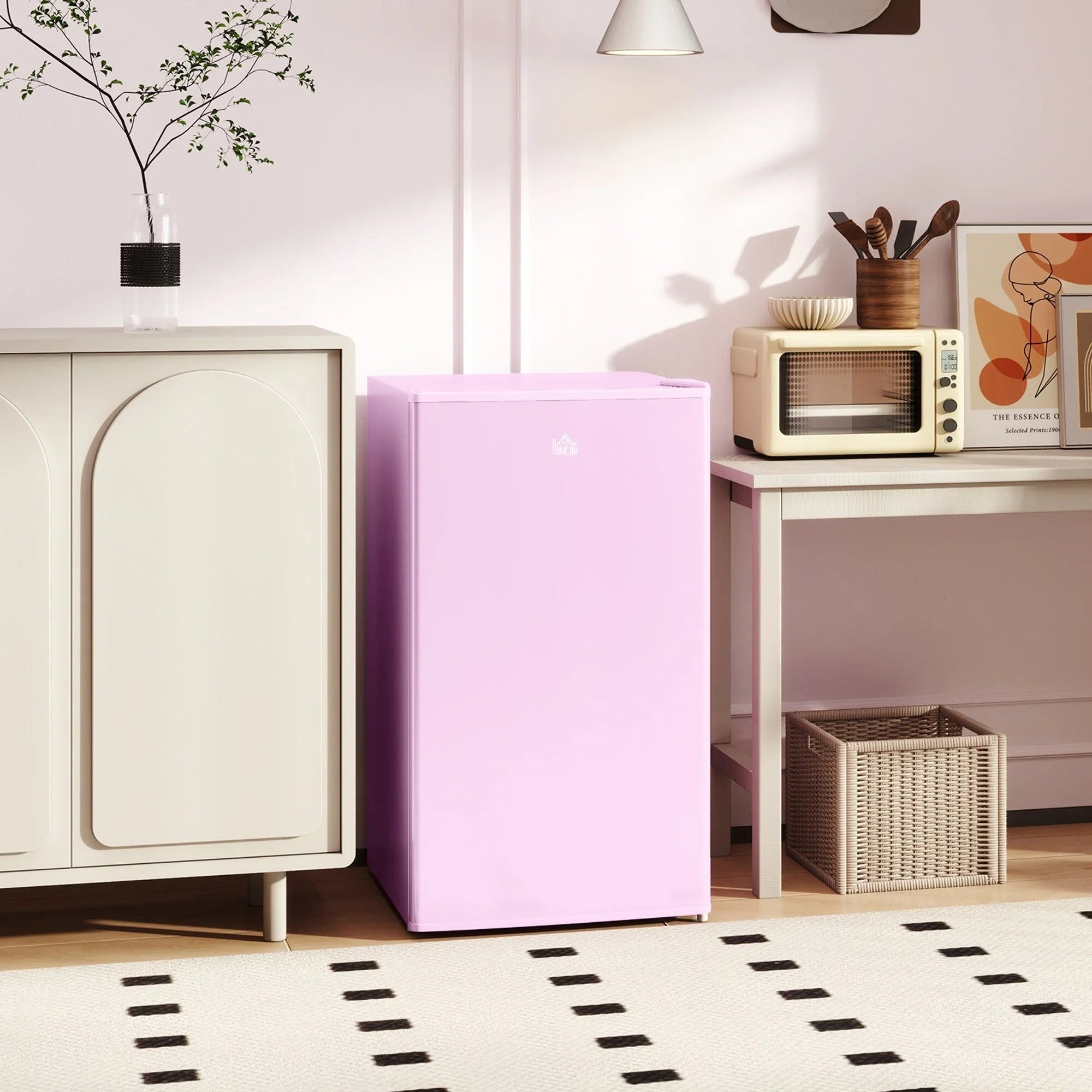 Mini-réfrigérateur de 3,2 pi³ avec congélateur, réfrigérateur compact à porte unique avec thermostat réglable pour chambre à coucher