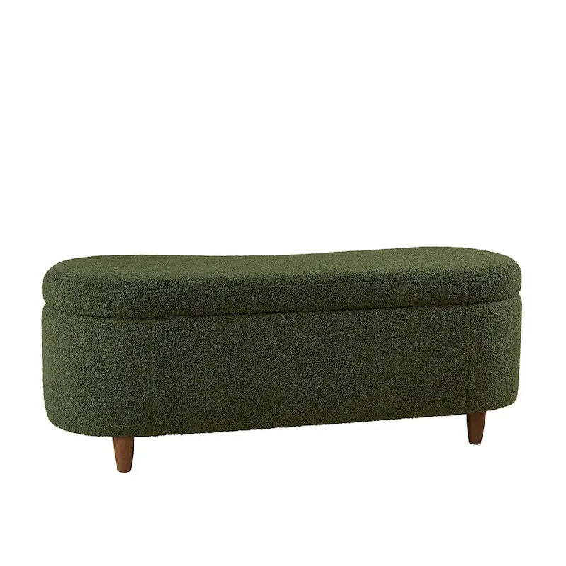 Banc de rangement rabattable INK+IVY Bailey Taupe Boucle
