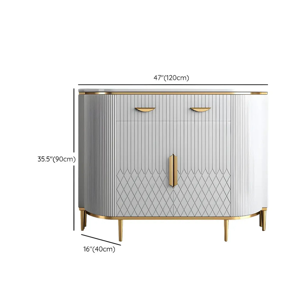 Buffet Glam Marble gris avec rangement