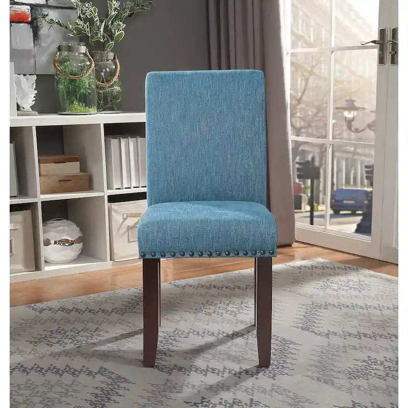 Chaise Parsons Copper Grove Five Bridge Eco en similicuir avec clous