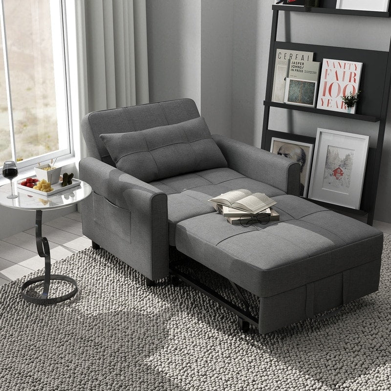 Canapé-lit convertible 3-en-1, Canapé-chaise dépliable, Lit pliant convertible pour salon