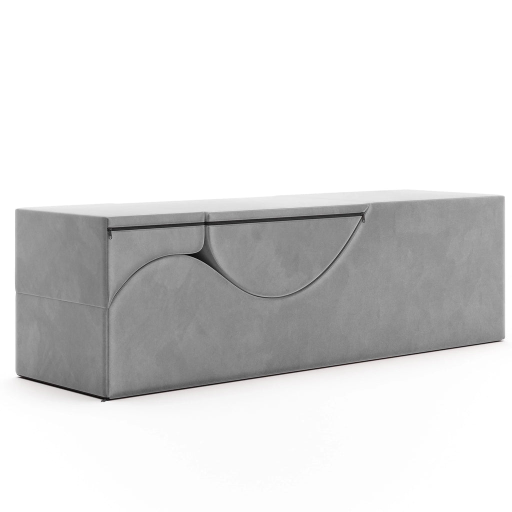 Avana Kami Chaise convertible / Yoga & Massage - Pouf 2 en 1 avec chaise longue de yoga escamotable, Microvelours - N/A