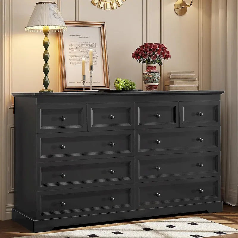 Commode à 10 tiroirs, grande commode à 55 tiroirs en bois et chiffonnier