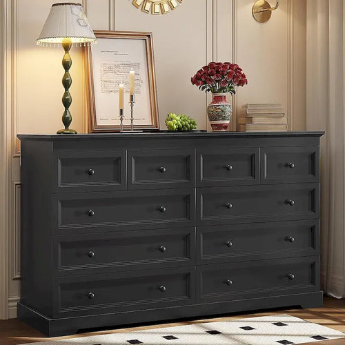 Commode à 10 tiroirs, grande commode à 55 tiroirs en bois et chiffonnier