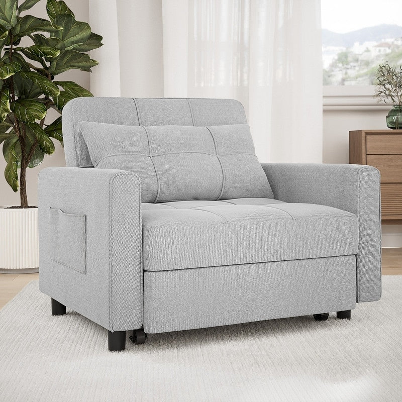 Canapé-lit convertible 3-en-1, Canapé-chaise dépliable, Lit pliant convertible pour salon