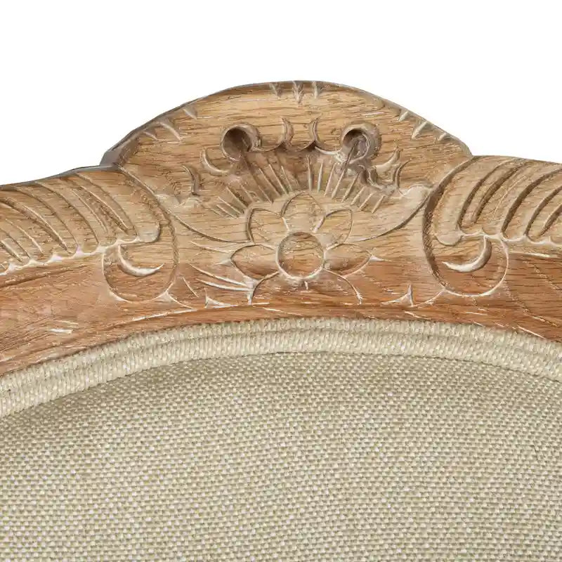 Fauteuil à oreilles Kali Oak en lin naturel - 34Lx34Px40H