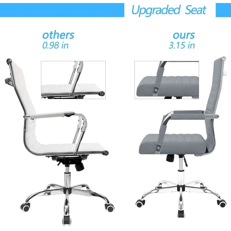 Chaise de bureau Homall nervurée Chaise de bureau d'ordinateur