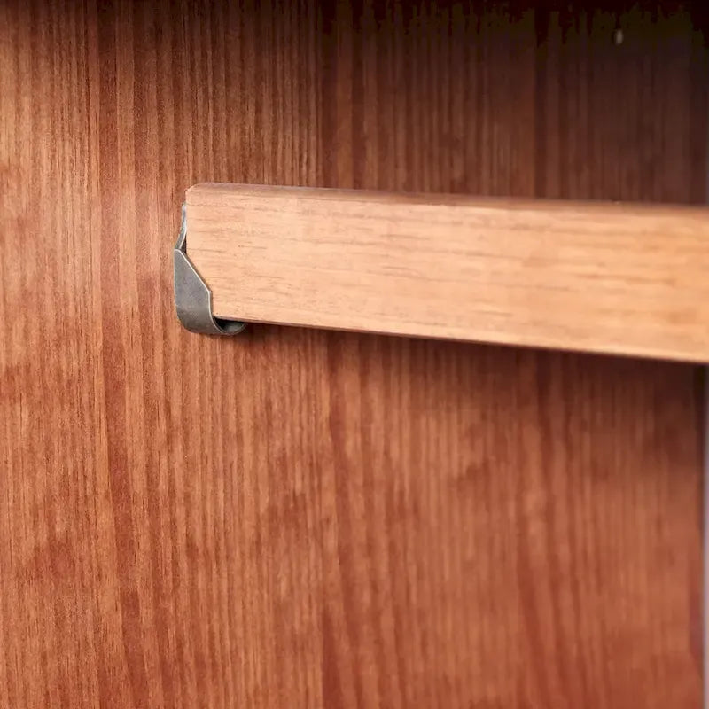 Armoire garde-robe modulable 100 % en bois massif avec poignées en métal ou en bois