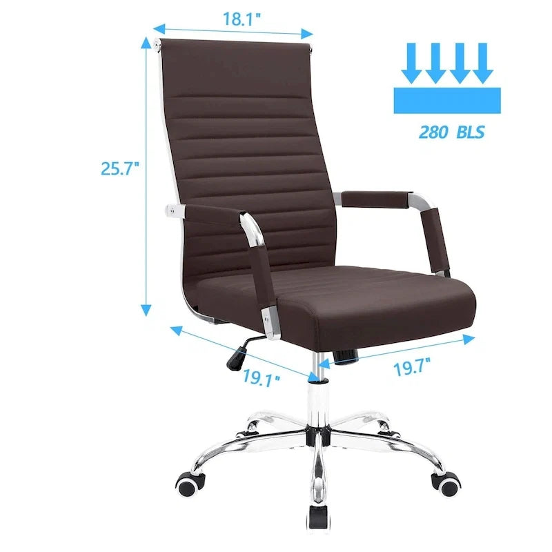 Chaise de bureau Homall nervurée Chaise de bureau d'ordinateur