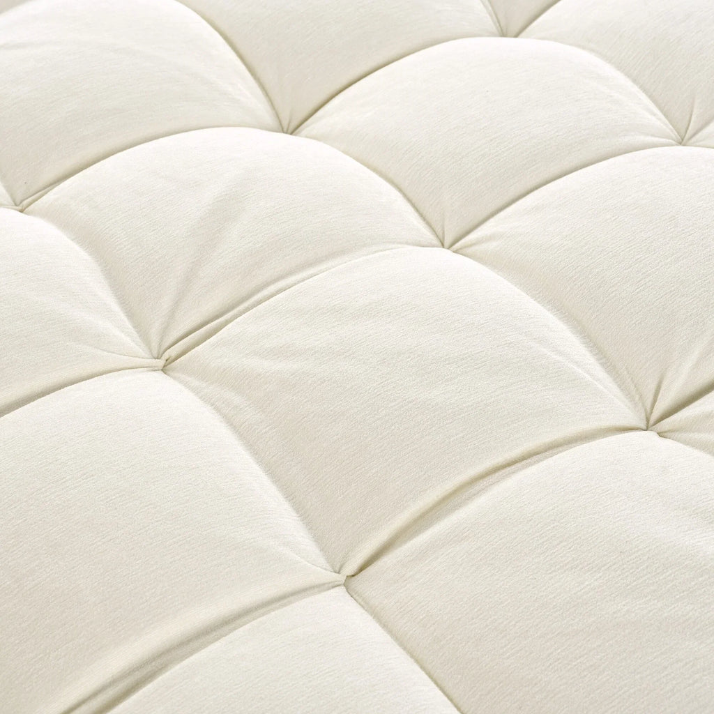 Canapé-lit Chenille avec dossier touffeté et 2 oreillers détachables pour le salon
