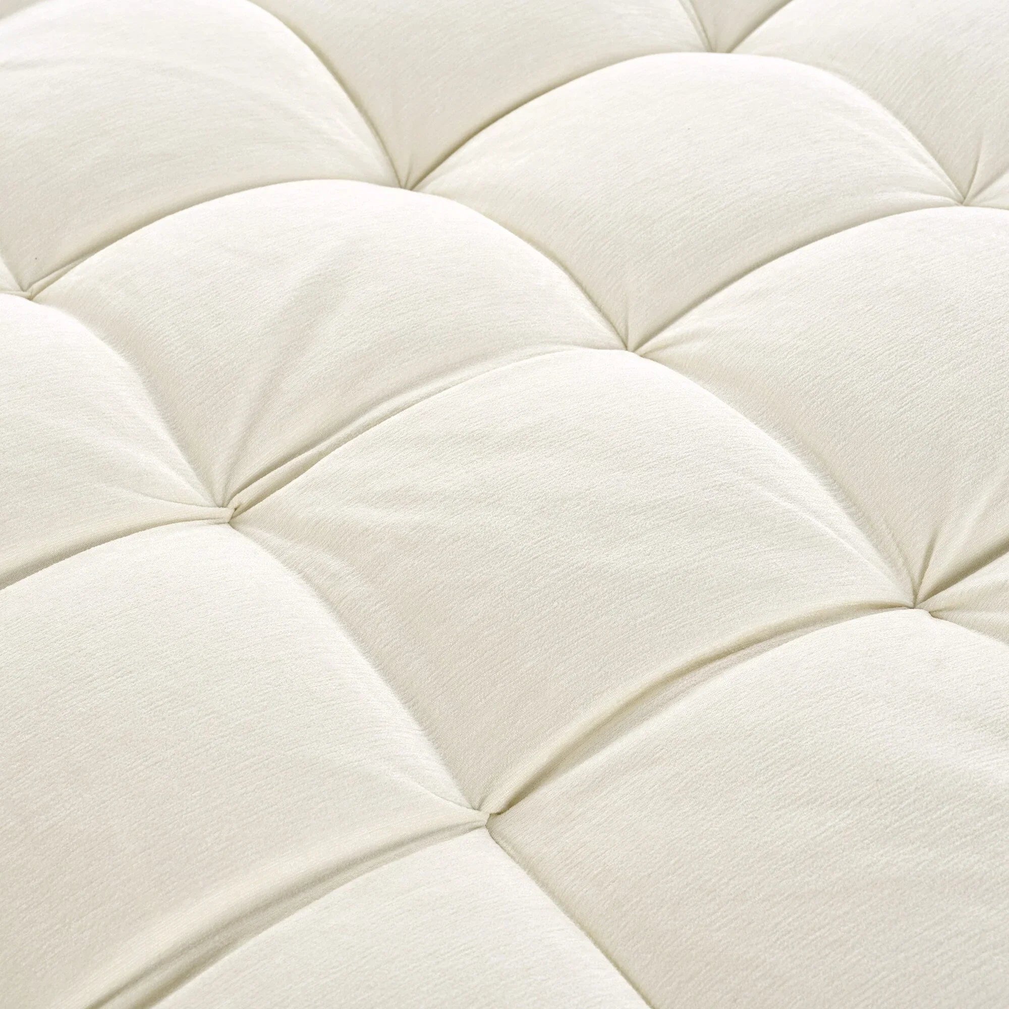 Canapé-lit Chenille avec dossier touffeté et 2 oreillers détachables pour le salon