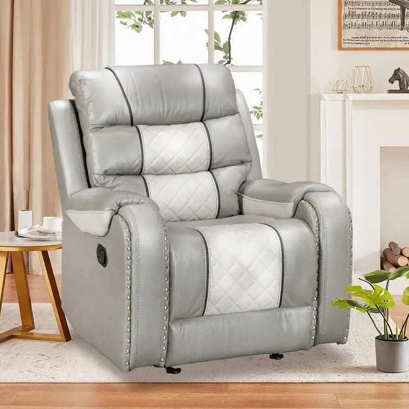 Grand fauteuil inclinable en similicuir de style américain pour salon