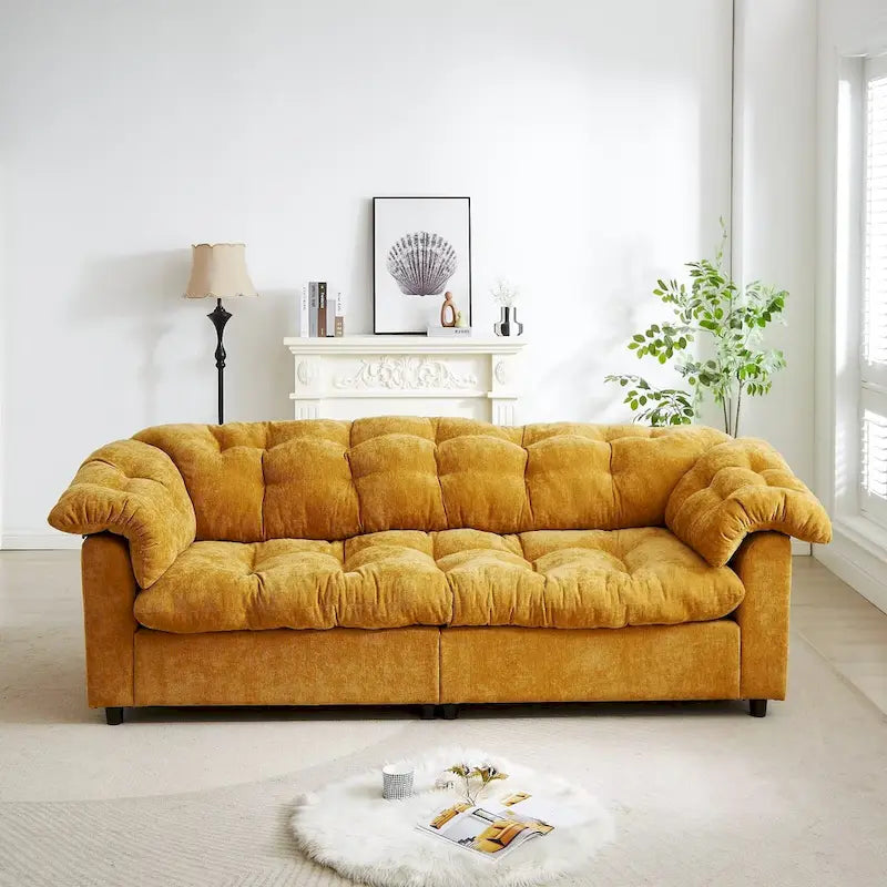 99.2  Canapé profond Chenille Confort, Canapé nuage moelleux tapissé