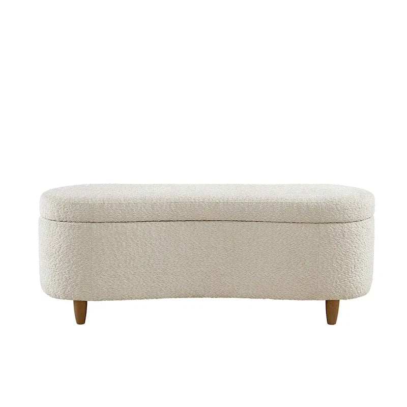 Banc de rangement rabattable INK+IVY Bailey Taupe Boucle