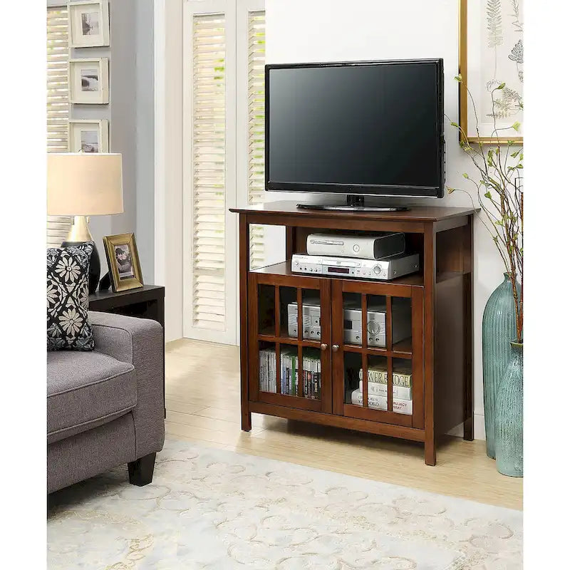 Meuble TV Big Sur Highboy de 40 pouces avec rangements, par Convenience Concepts
