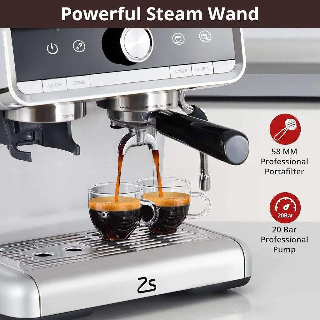 Machine à café expresso, avec moulin, réservoir d'eau de 2,8 L
