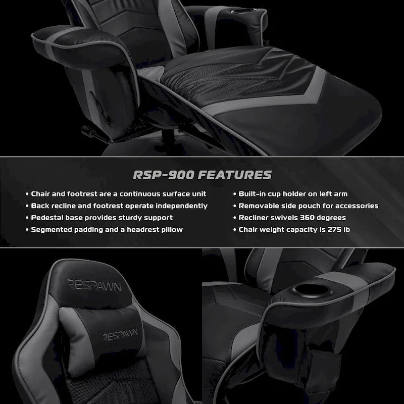 Fauteuil inclinable de jeu - Chaise de jeu inclinable avec repose-pieds