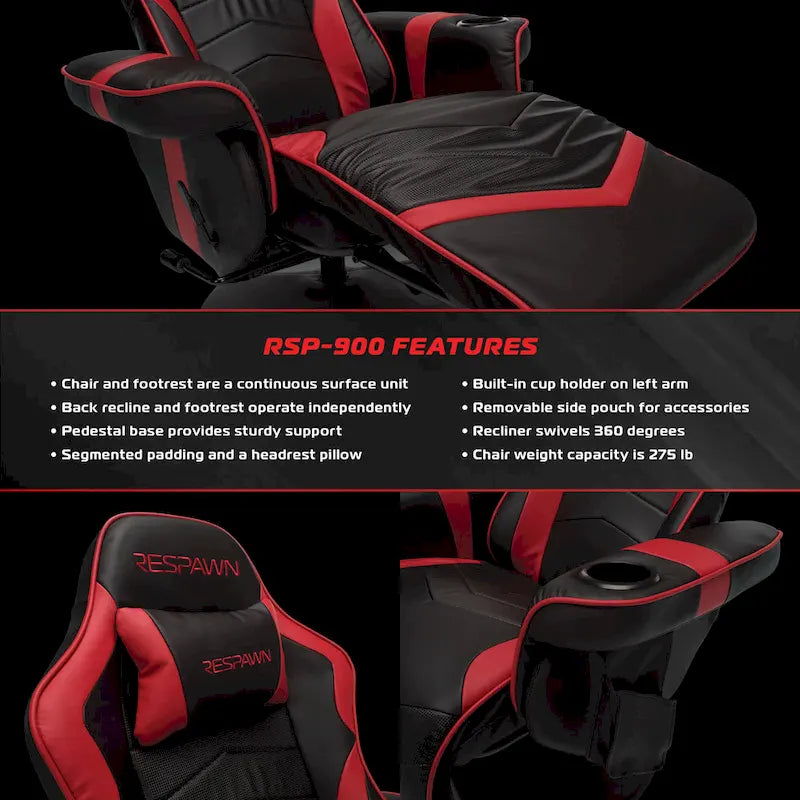 Fauteuil inclinable de jeu - Chaise de jeu inclinable avec repose-pieds